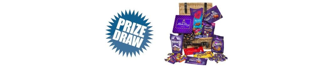 cadburys hamper with prize graphic