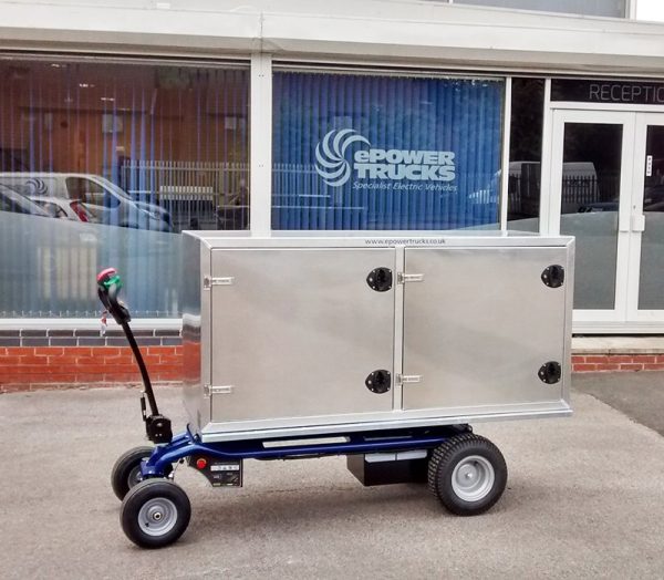 EP 800 Electric Platform Truck with two metal boxes