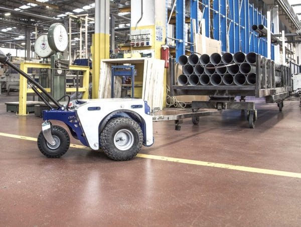 Jobmaster Electric Pedestrian Tug in warehouse