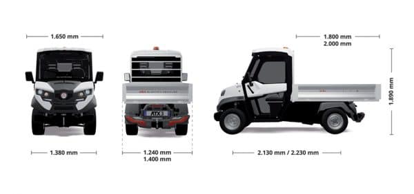 Alke ATX 330 E Electric Utility Vehicle Dimensions