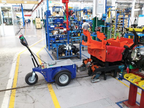 Jobmaster HD Electric Pedestrian Tug in workshop