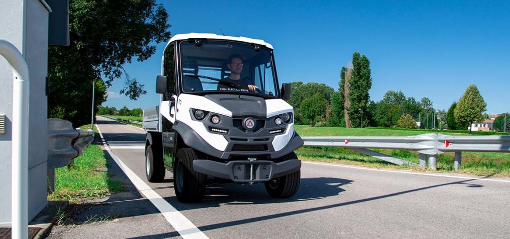 Alke ATX 320 E Electric Compact Utility Vehicle on Small Road