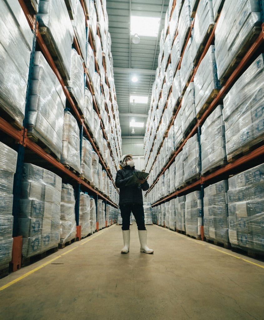 warehouse worker in PPE