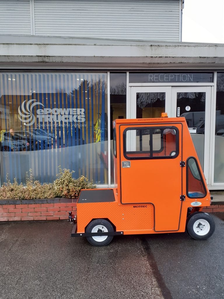 Orange Electric Bin Tug