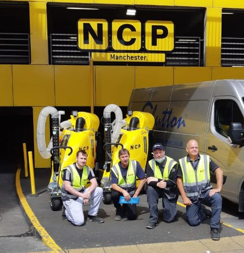 New Cleaning Machines Increase Productivity for NCP 2 Some of the NCP Manchester team with The Glutton