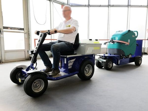 S1 Electric Ride On Tow Tug In Use Towing Equipment