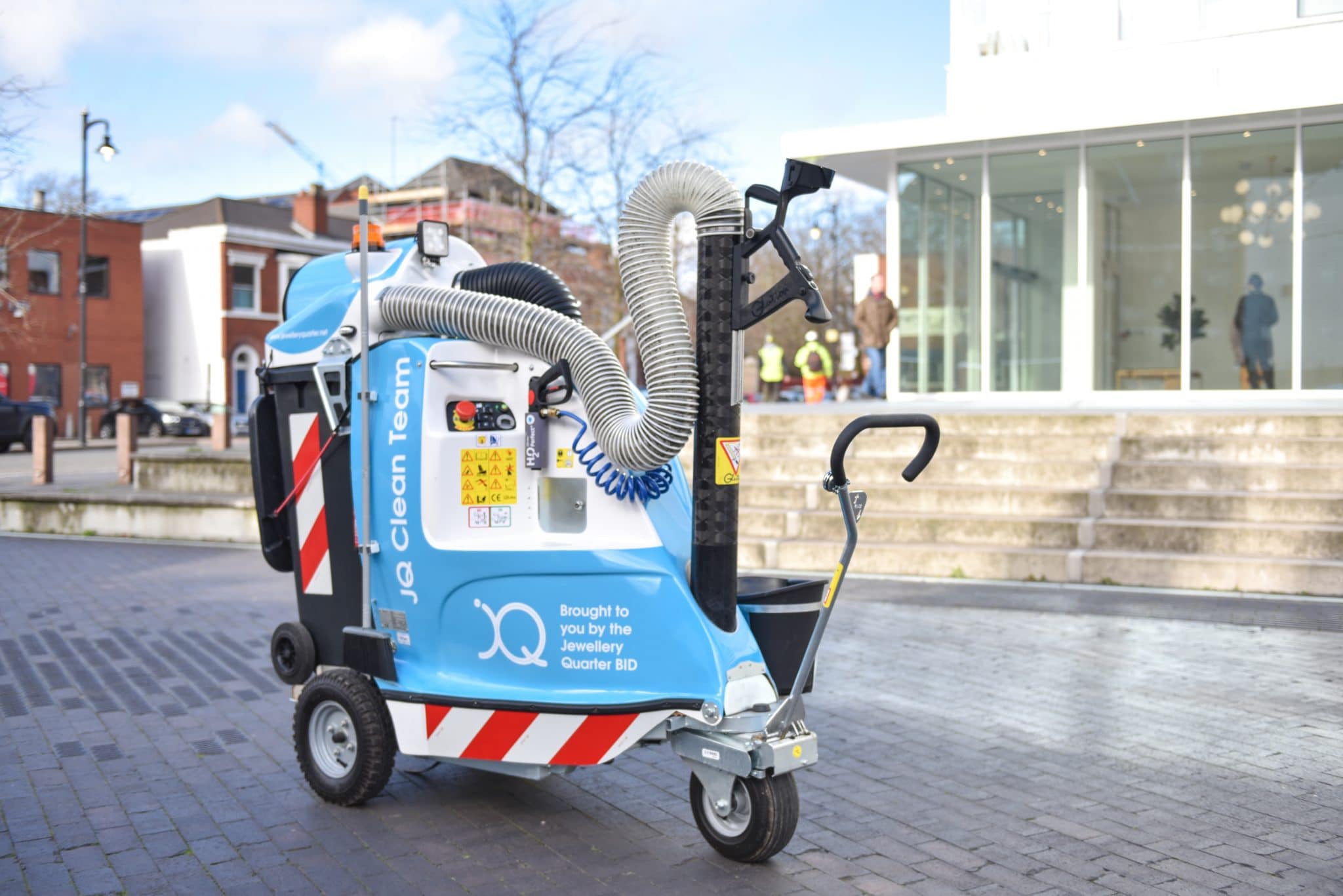 Glutton street cleaner in the Jewellery Quarter, Birmingham