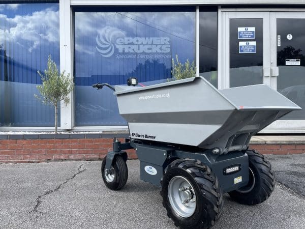 EP Electro Barrow in front of ePowerTrucks office