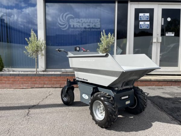 EP Electro Barrow in front of ePowerTrucks office