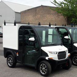 black and white refrigerated box truck